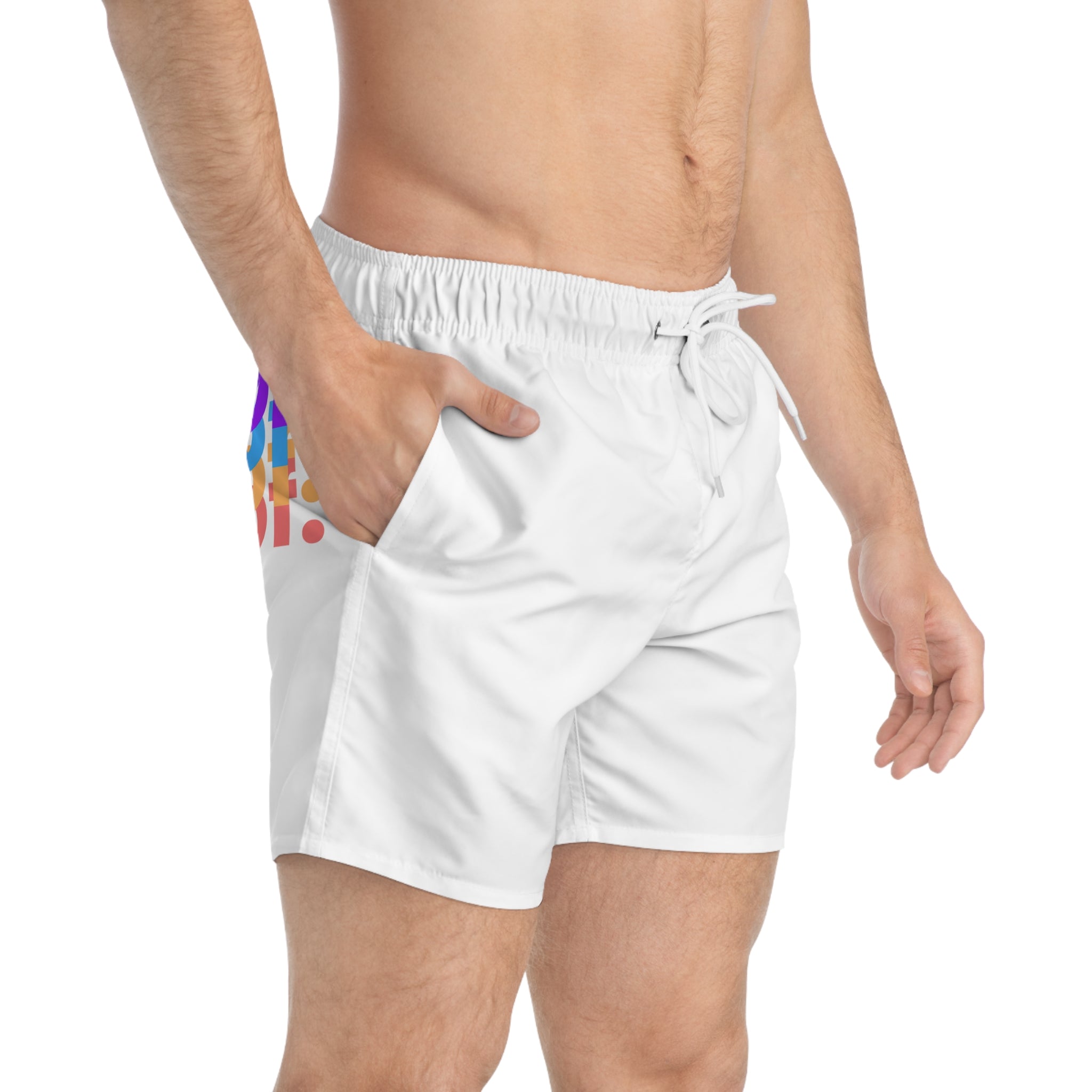 Mens "Woof" swim trunks