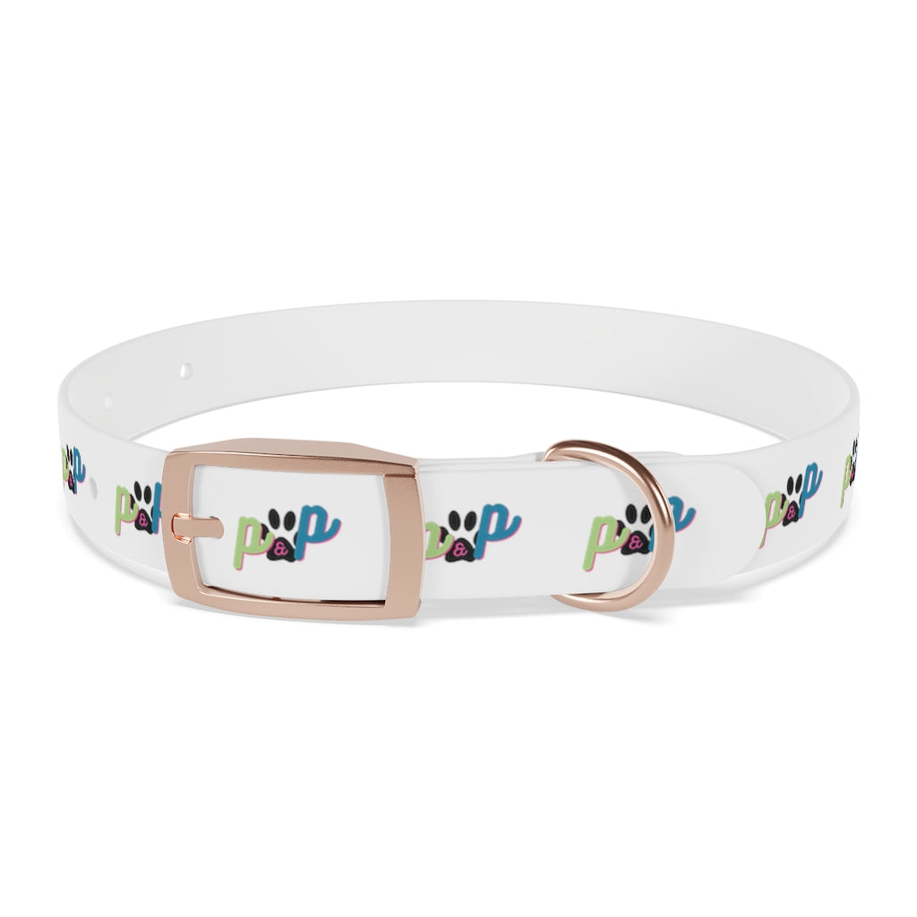 P&P Dog Collar - White