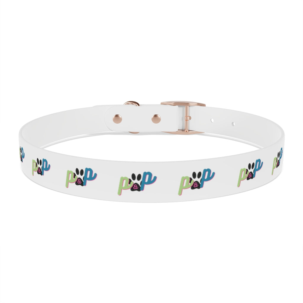 P&P Dog Collar - White