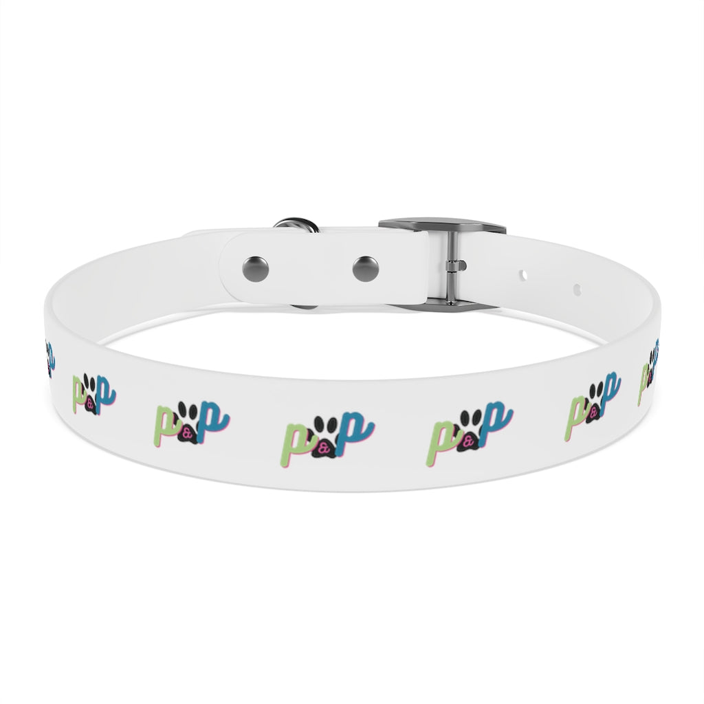 P&P Dog Collar - White