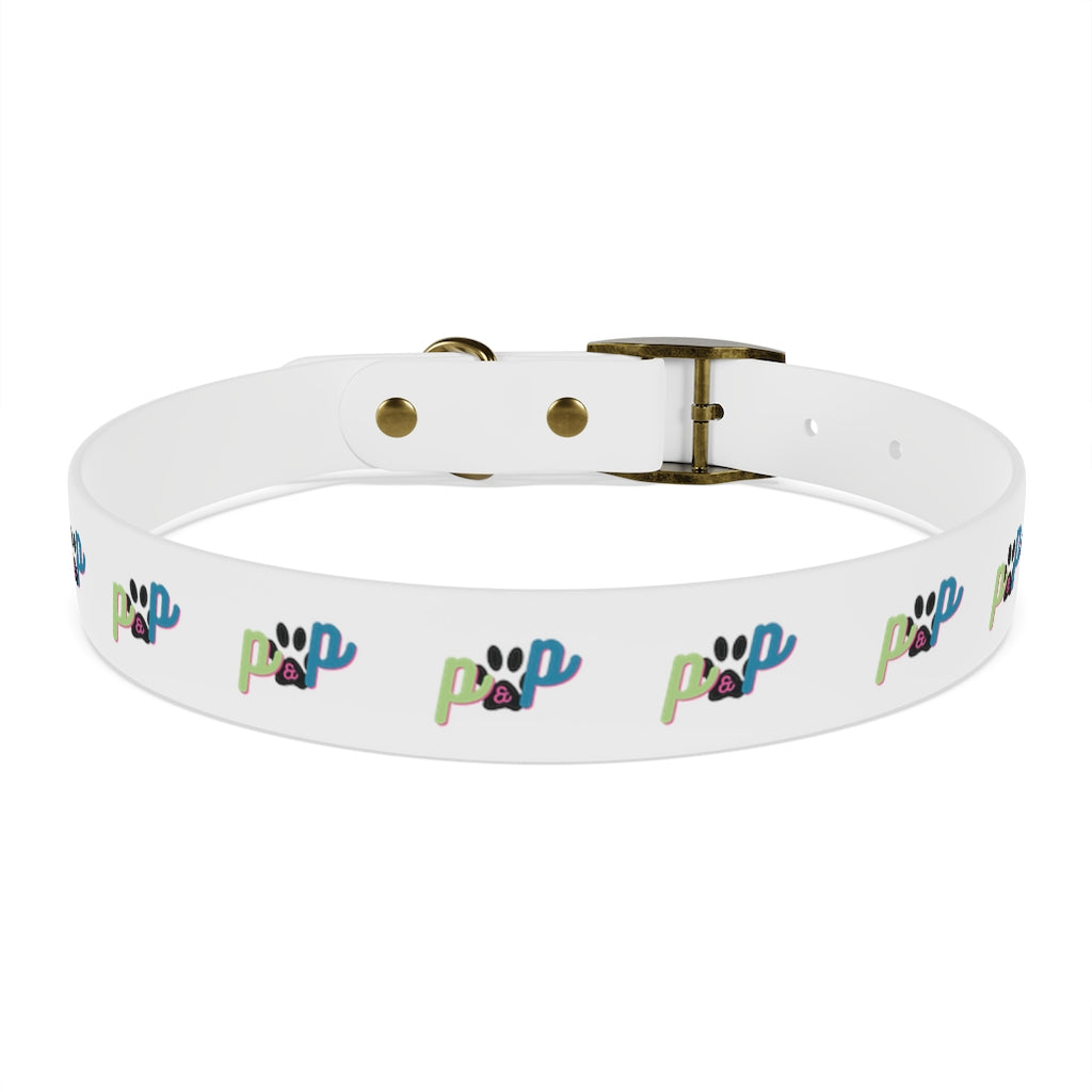 P&P Dog Collar - White