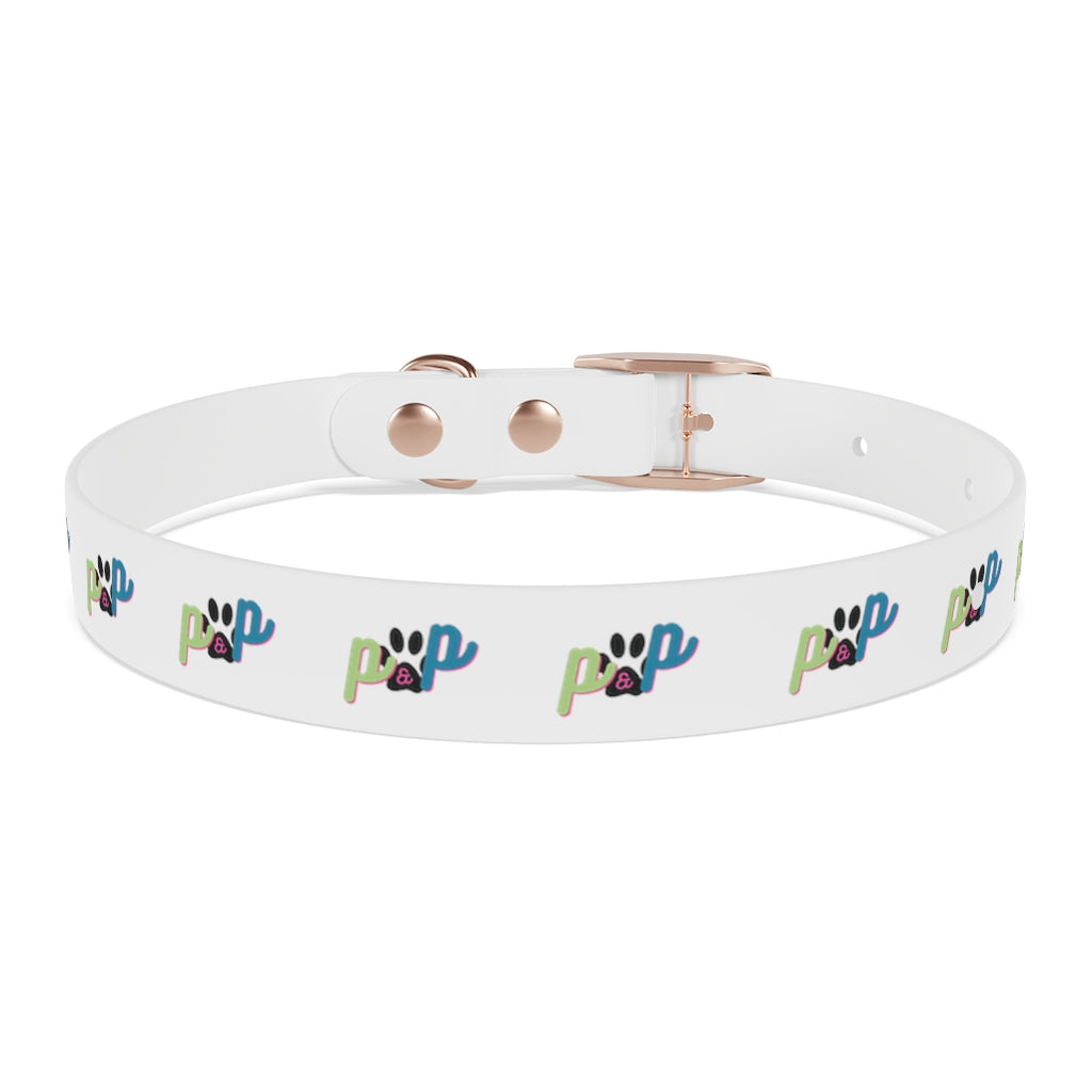 P&P Dog Collar - White