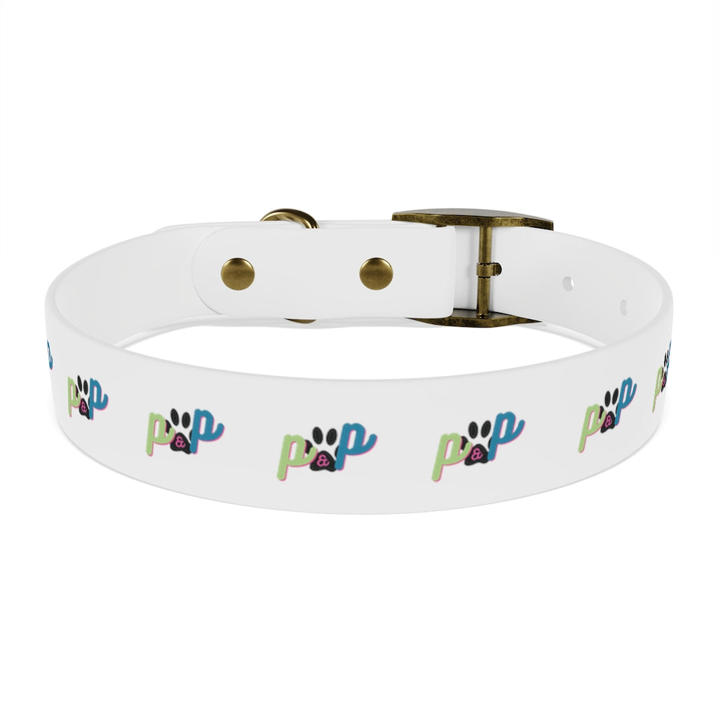 P&P Dog Collar - White