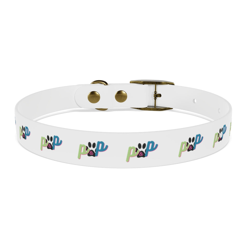 P&P Dog Collar - White