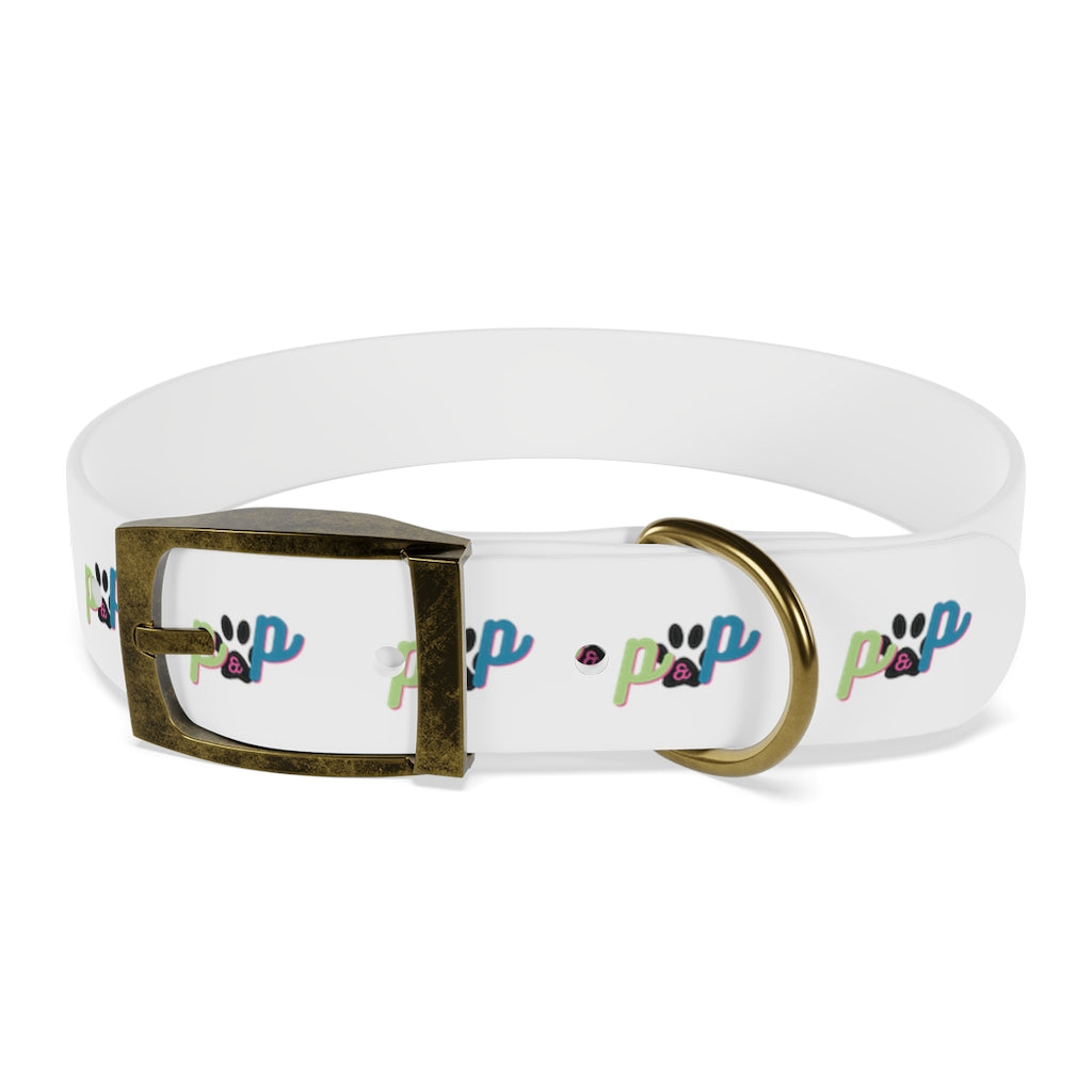 P&P Dog Collar - White