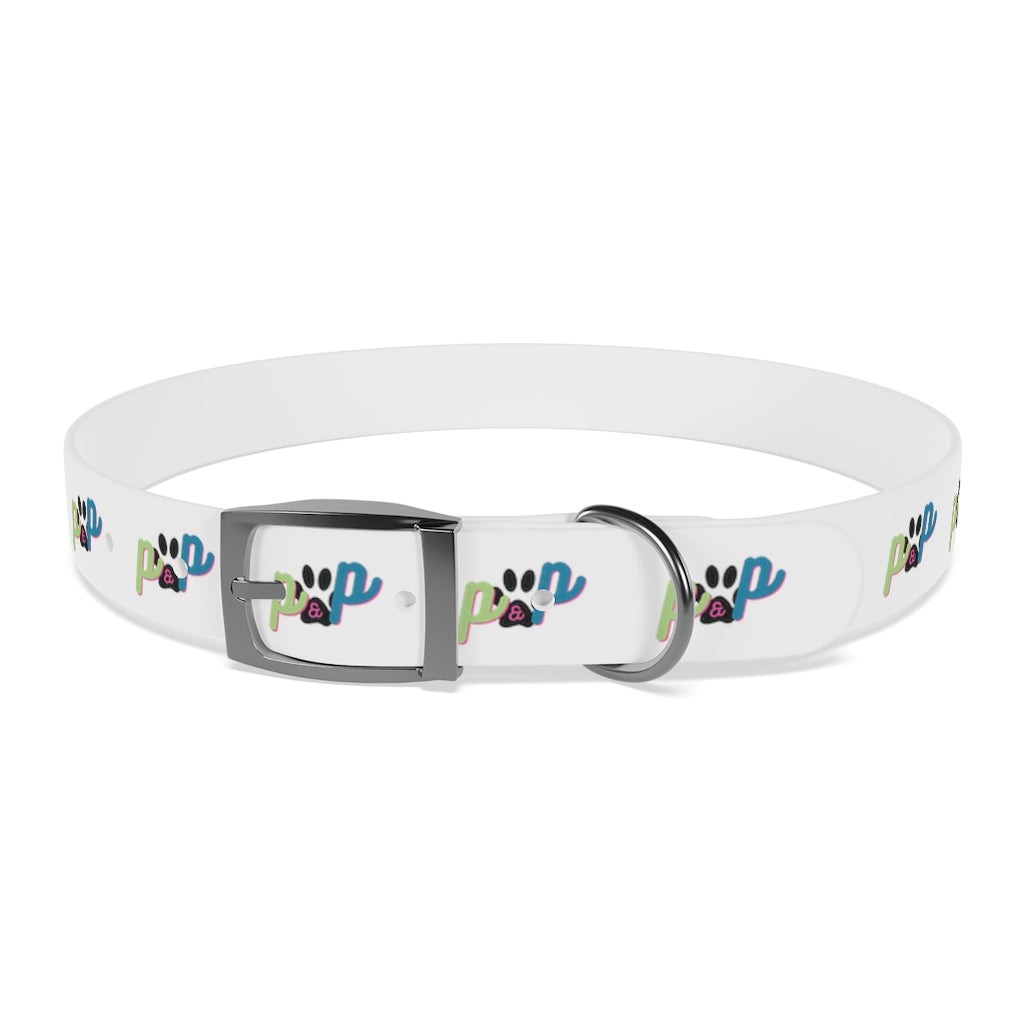 P&P Dog Collar - White