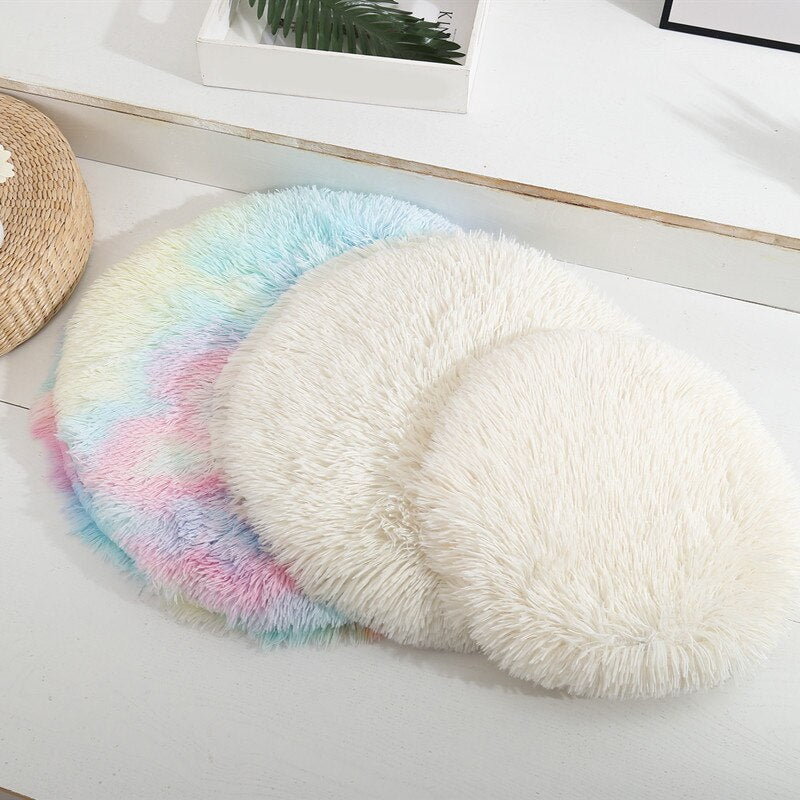 Fluffy Round Pet Mat Bed