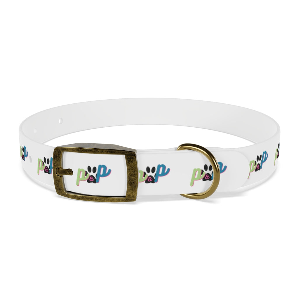 P&P Dog Collar - White