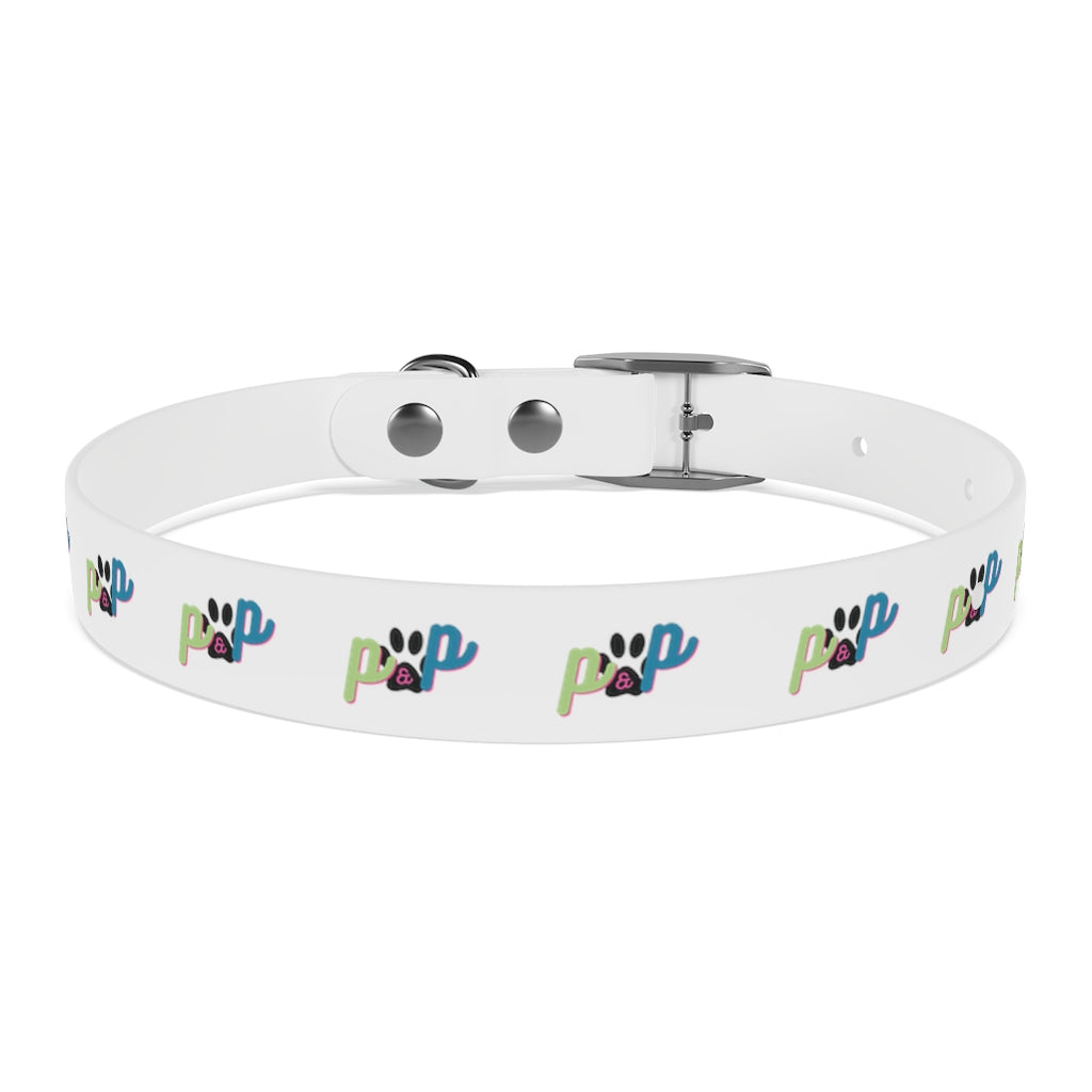 P&P Dog Collar - White